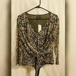 💕💘 NEW Bebe Wrap Front Body Suit 💘💕